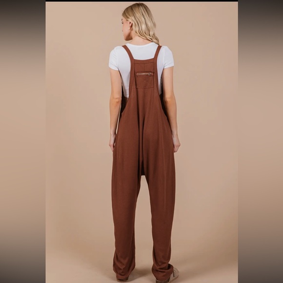 Boho waffle knit Harem Jumpsuit - Picture 4 of 5